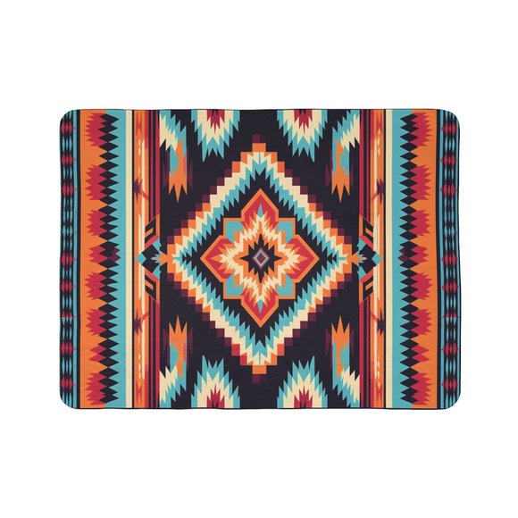 ✨ Ultra-Soft Native Sherpa Blanket | Southwestern Fleece Throw - Picture 4 of 10